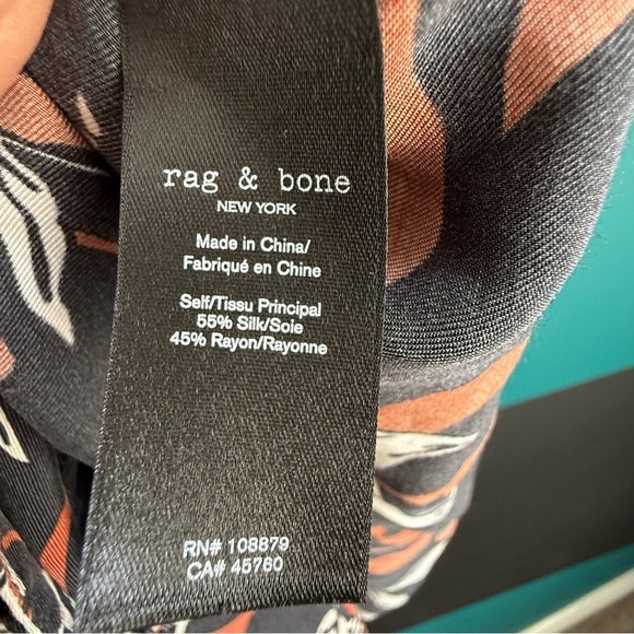 Rag & Bone Mare Short-Sleeve Shirt In Floral Print size XS - Silk blend - Picture 4 of 10